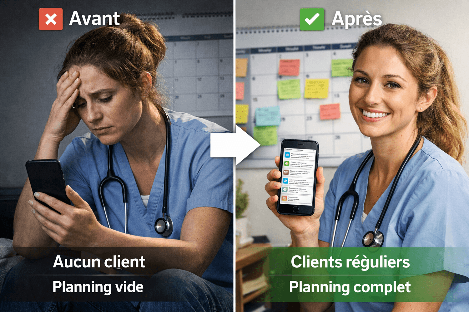 Avant Après Soignant Indépendant