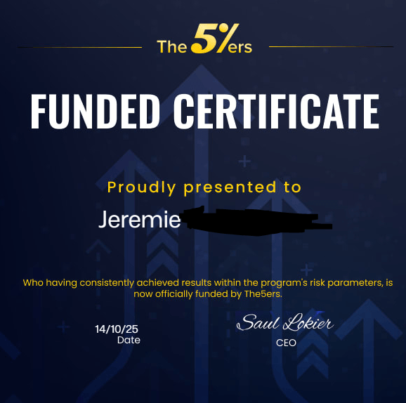 Certificat de financement obtenu par un élève