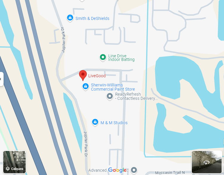 cette image représente l'emplacement l'adresse de la société LiveGood