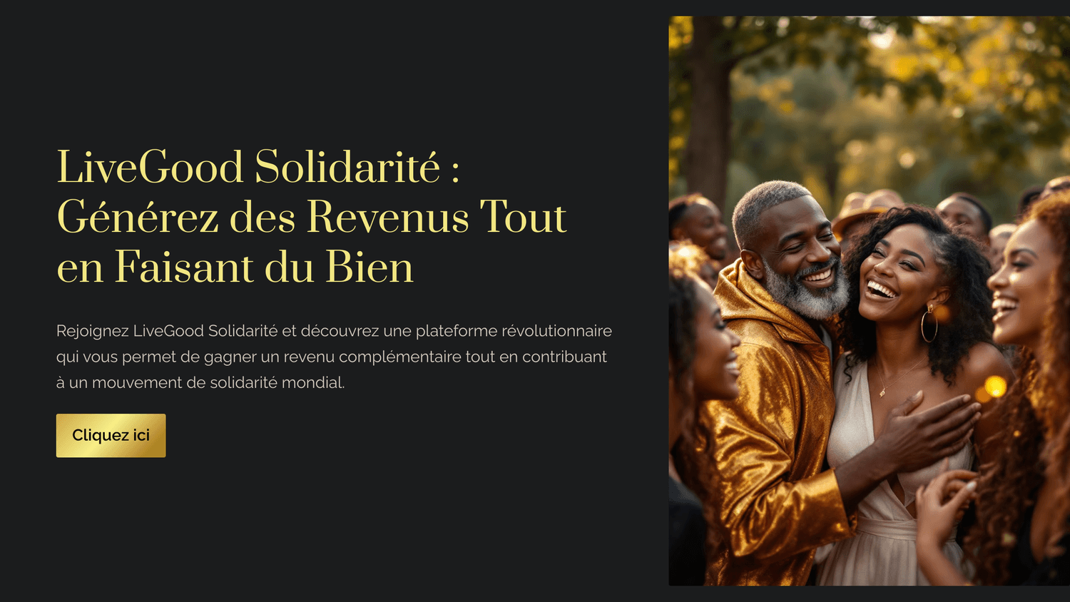 LiveGood Solidarité : Générez des Revenus Tout en Faisant du Bien