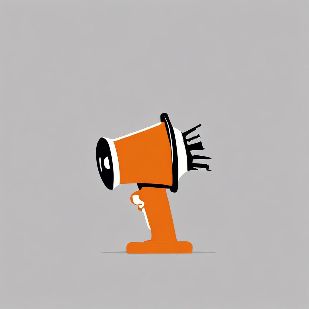 content creation megaphone icon