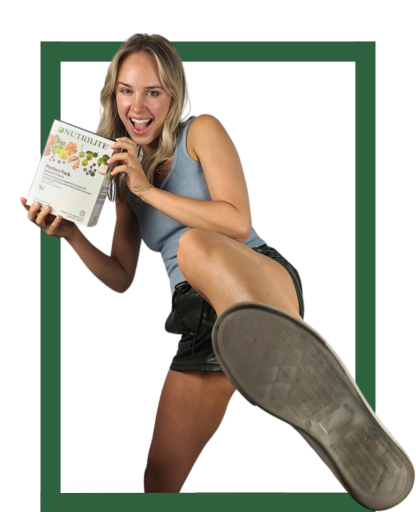 Image of a women full of energy and vitality as a result of taking the supplement