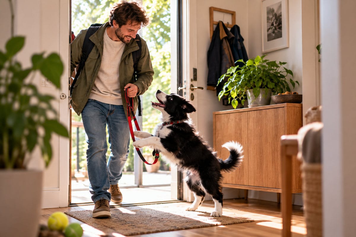 chiot border collie excitation