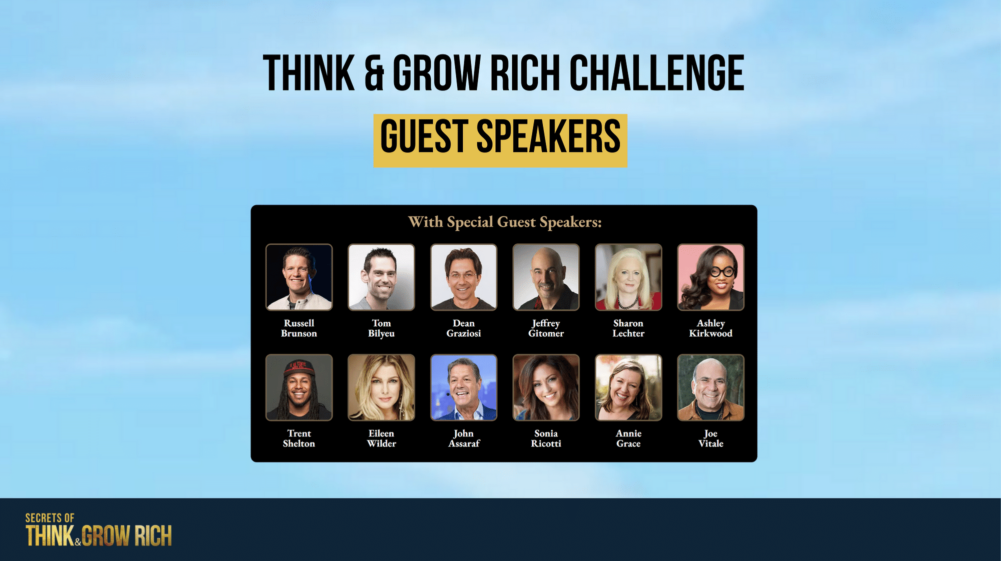 Think and Grow Rich Challenge Guest Speakers