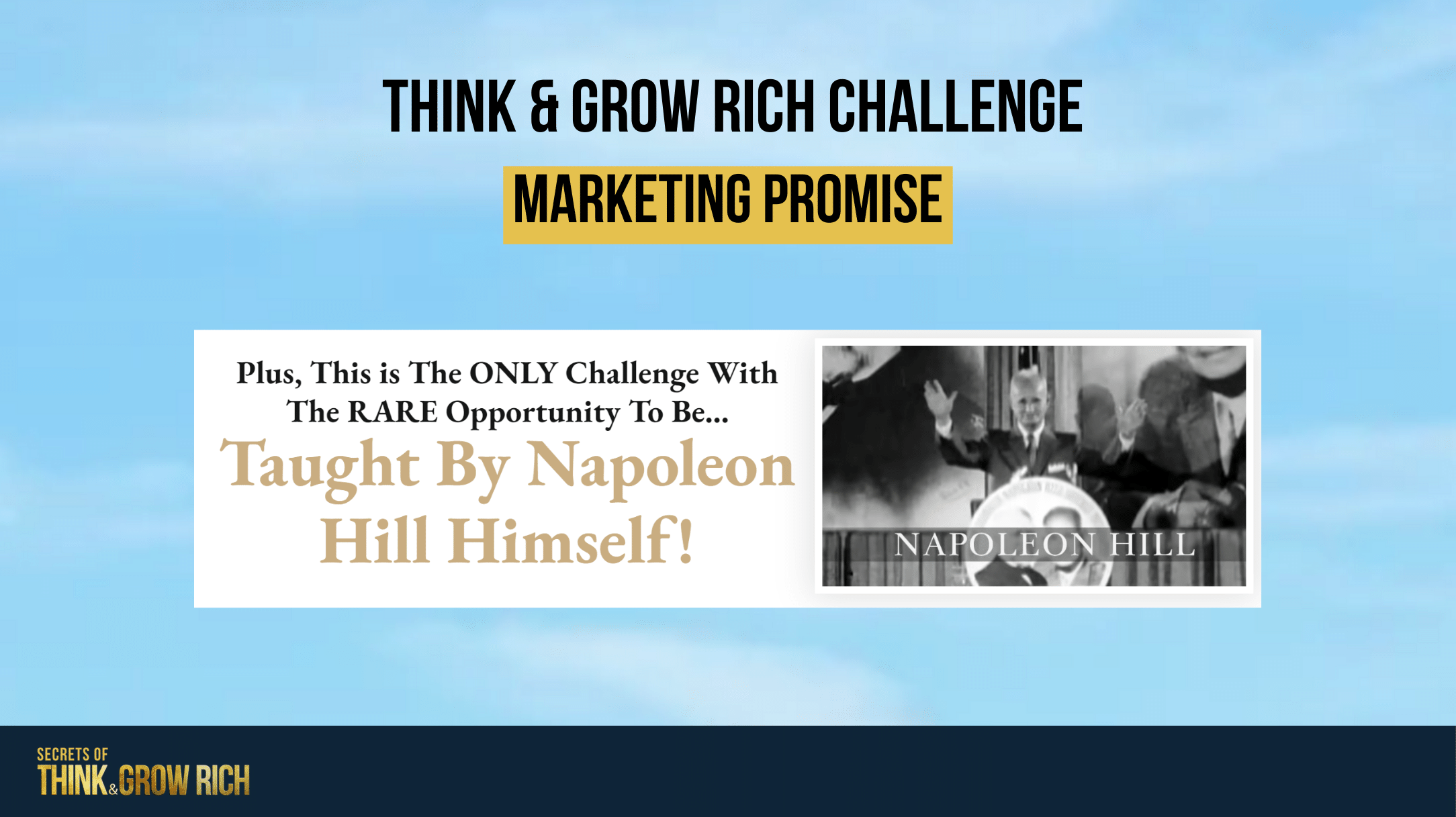 Think and Grow Rich Challenge, Napoleon Hill