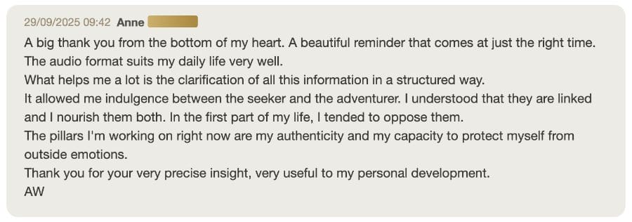 Client message about Holistic SoulCast