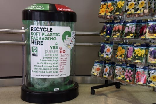 Soft plastic collection point in New Zealand store