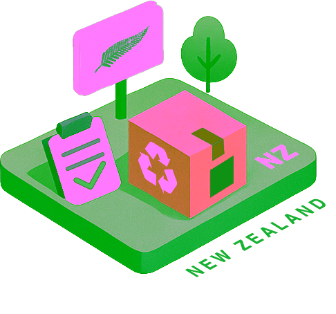 Isometric image showing Packaging Sector in New Zealand, Australia and Europe.