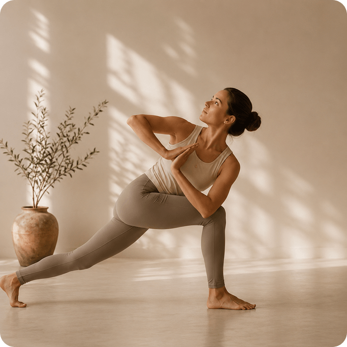 Christina teaching yoga