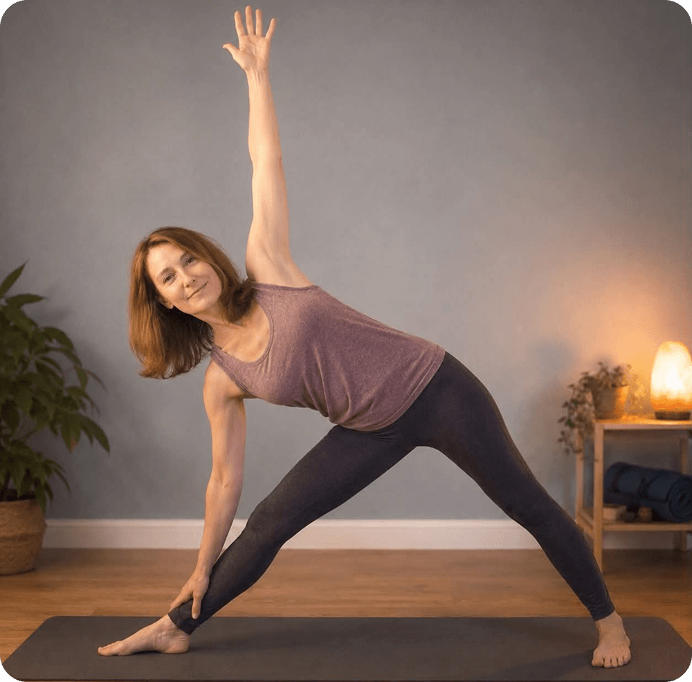 Christina teaching yoga