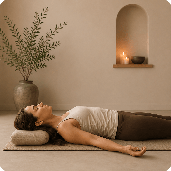 Christina teaching yoga