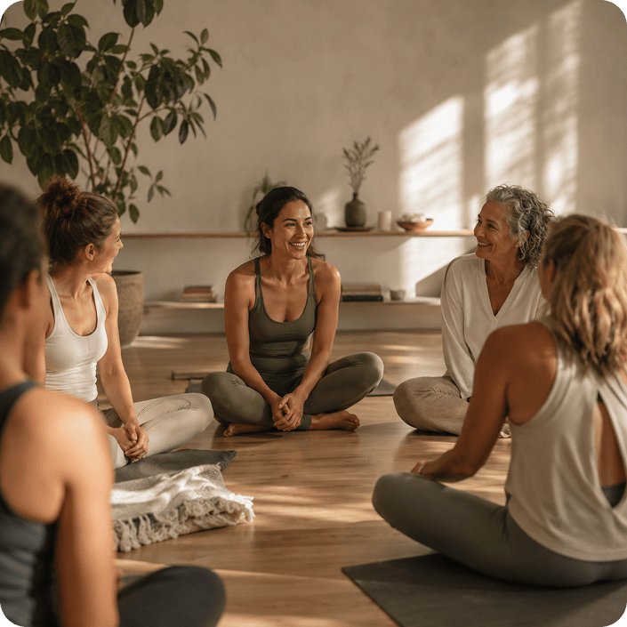 Christina teaching yoga