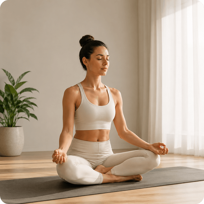 Christina teaching yoga