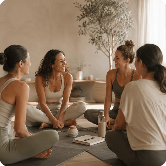 Christina teaching yoga
