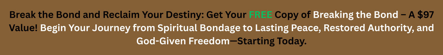 Break the bond reclaim Your Destiny: Get Your FREE copy now.
