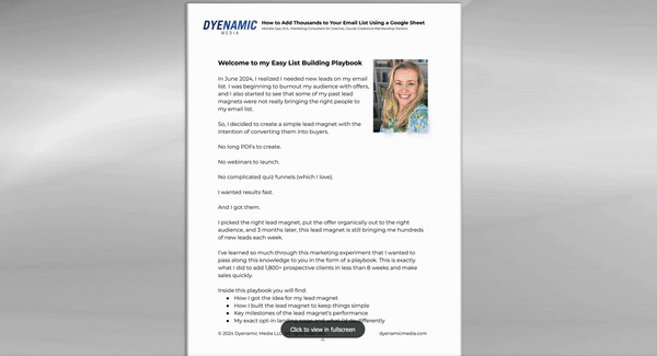 Easy List Building Playbook
