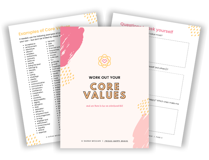 Core values workbook sneak peek
