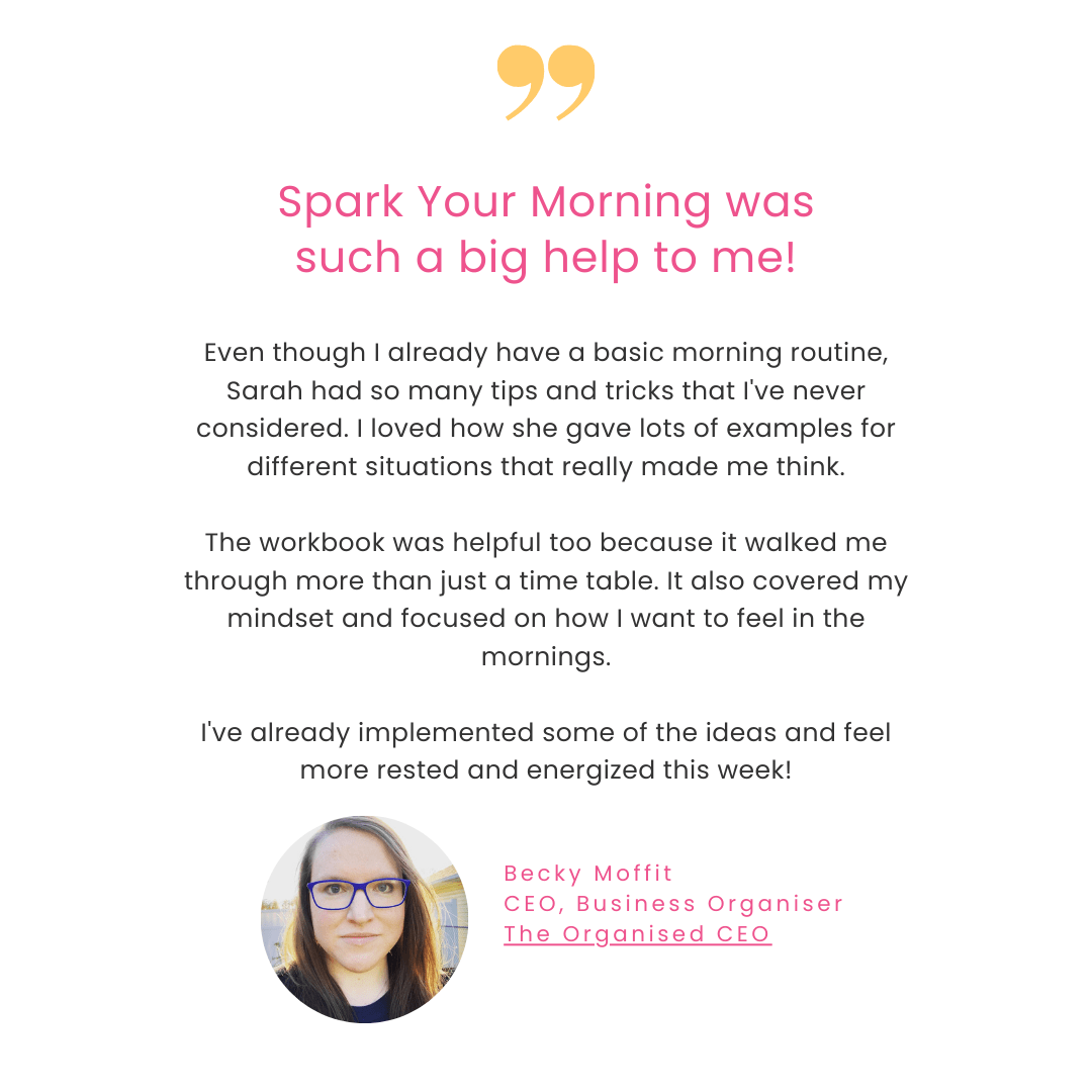 Spark Your Morning Testimonial