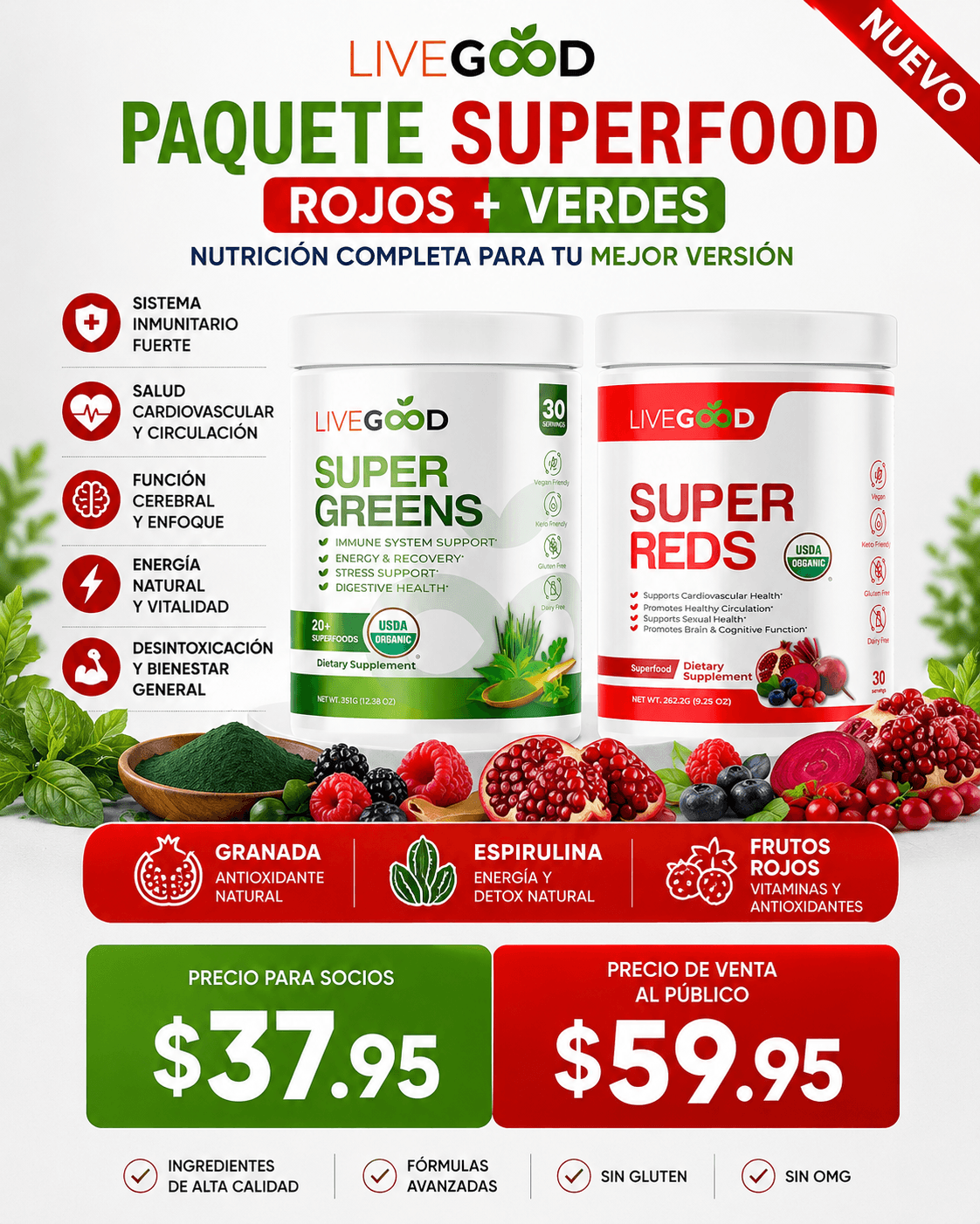 Paquete Frutos Rojos