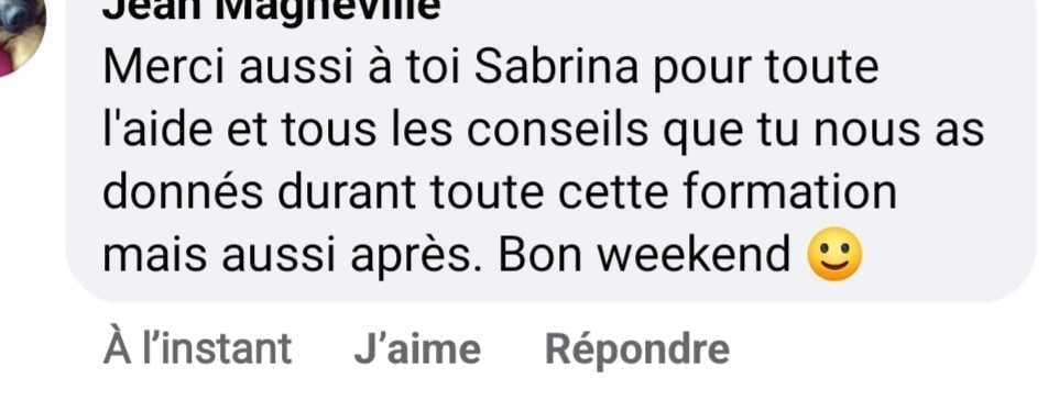 Avis d'un élève sur l'accompagnement de la formation au magnétisme