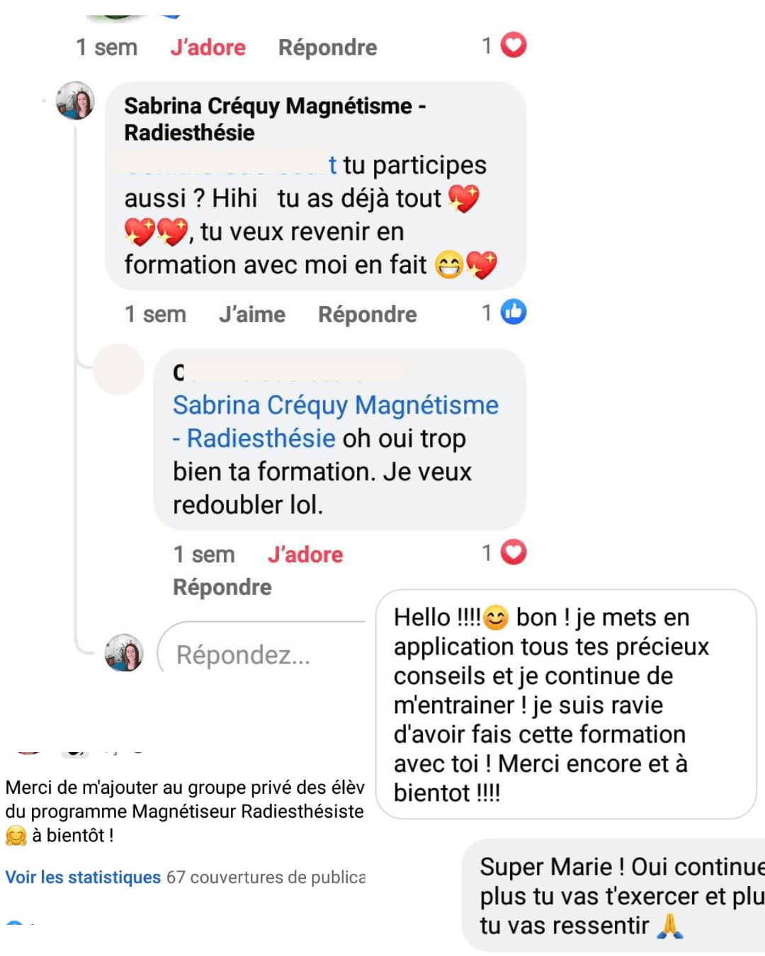 Avis sur la formation de magnétisme pendule radiesthésie sabrina créquy