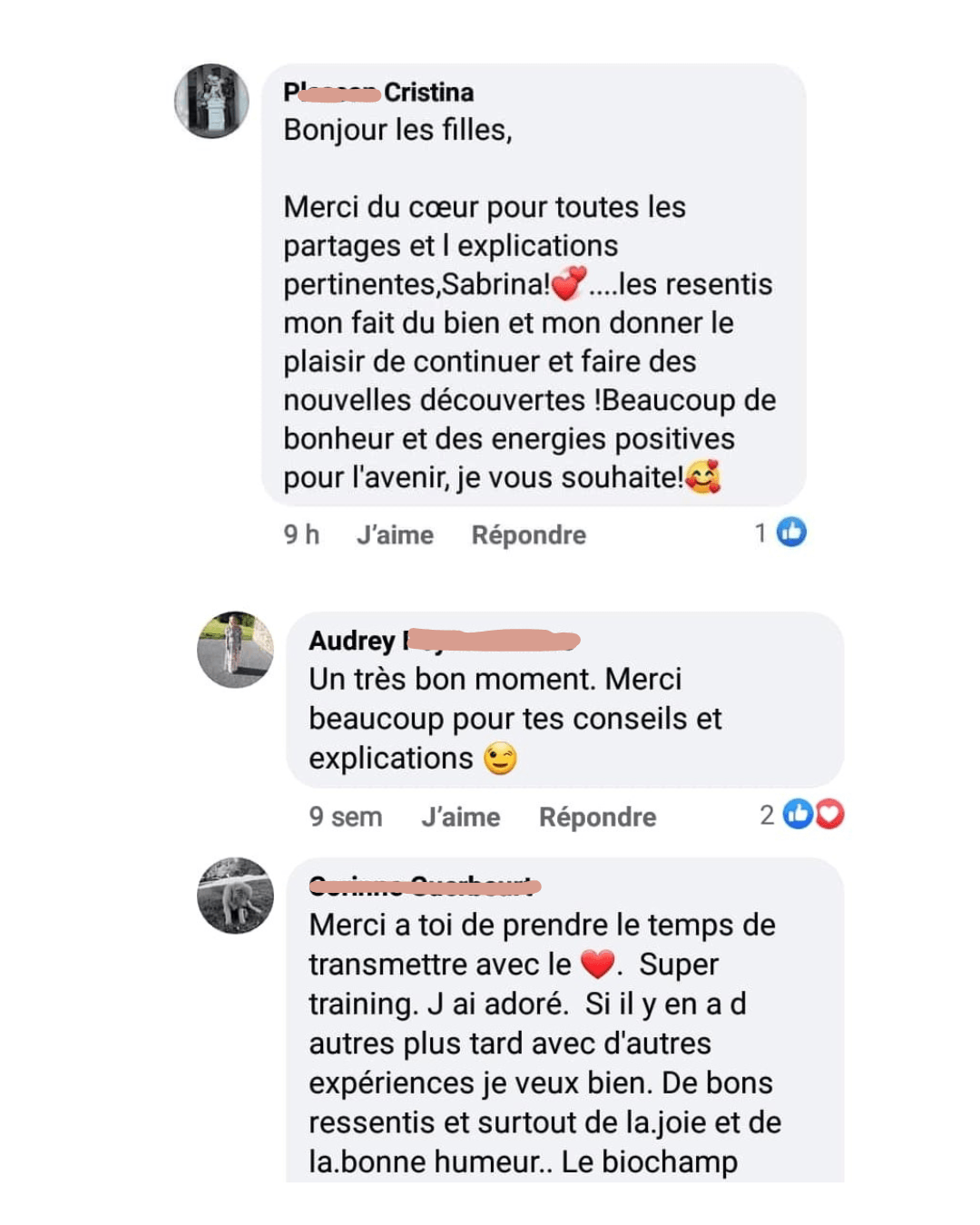 Avis formations de Sabrina Créquy magnétisme pendule radiesthésie 