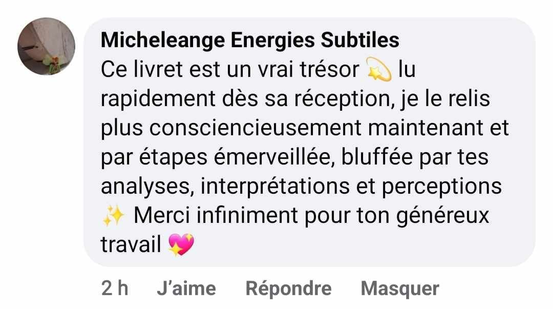 Avis Témoignage de satisfaction sur l'expérience du Livre de Vie