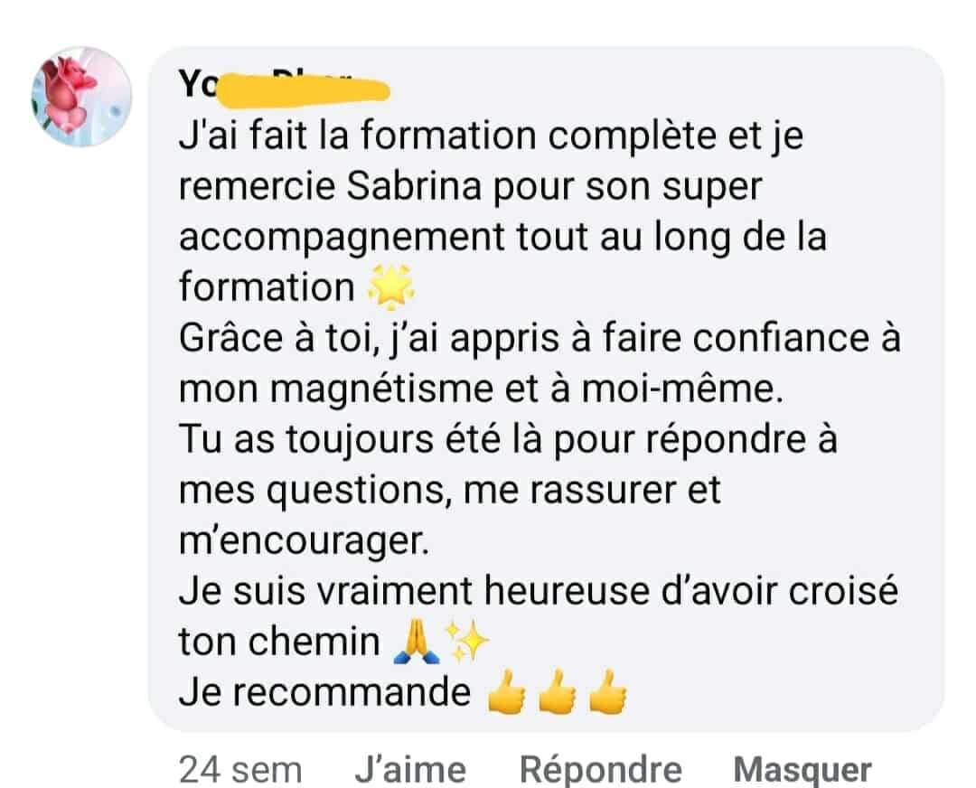 Retour d'expérience d'un élève qui a réussi à magnétiser ses proches Sabrina Créquy