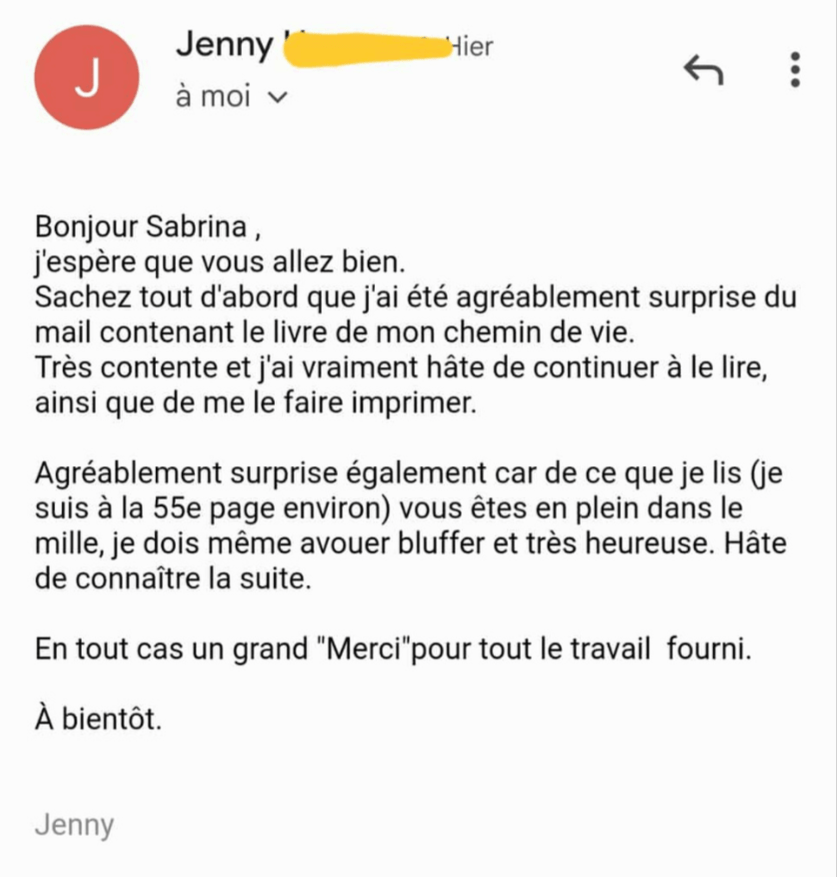 Avis Témoignage d'un client conquis par les bienfaits du Livre de Vie