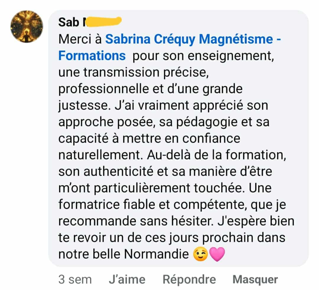 Avis client sur la qualité des explications de la formation magnétisme