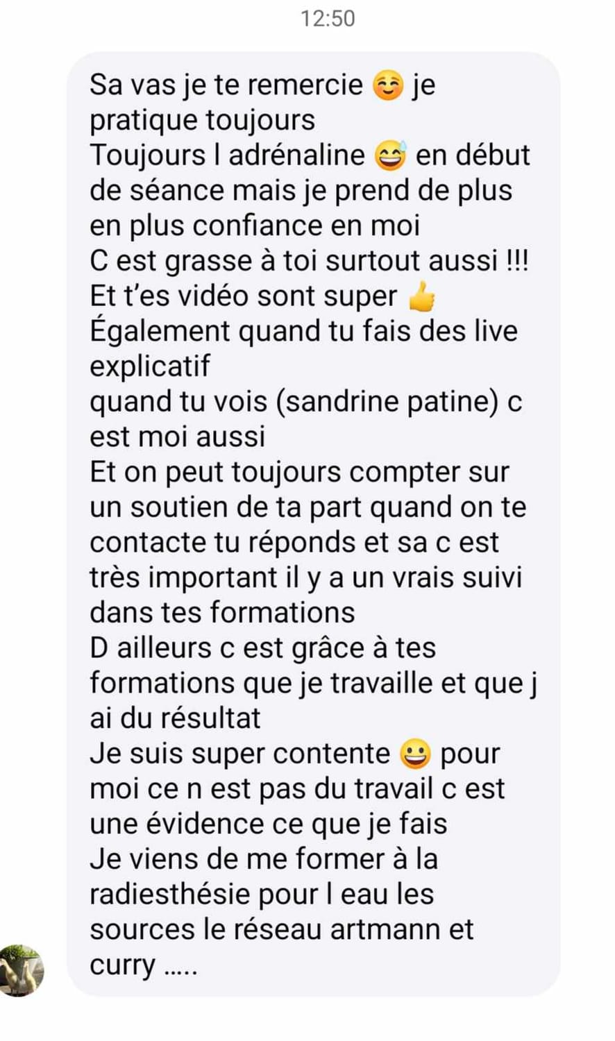 Témoignage sur la progression après l'apprentissage du magnétisme avec Sabrina Créquy
