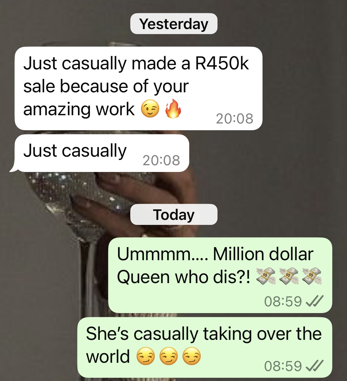 Client testimonial screenshot