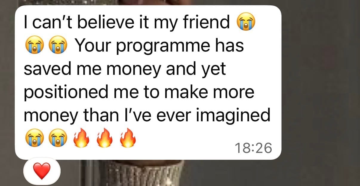 Client testimonial screenshot