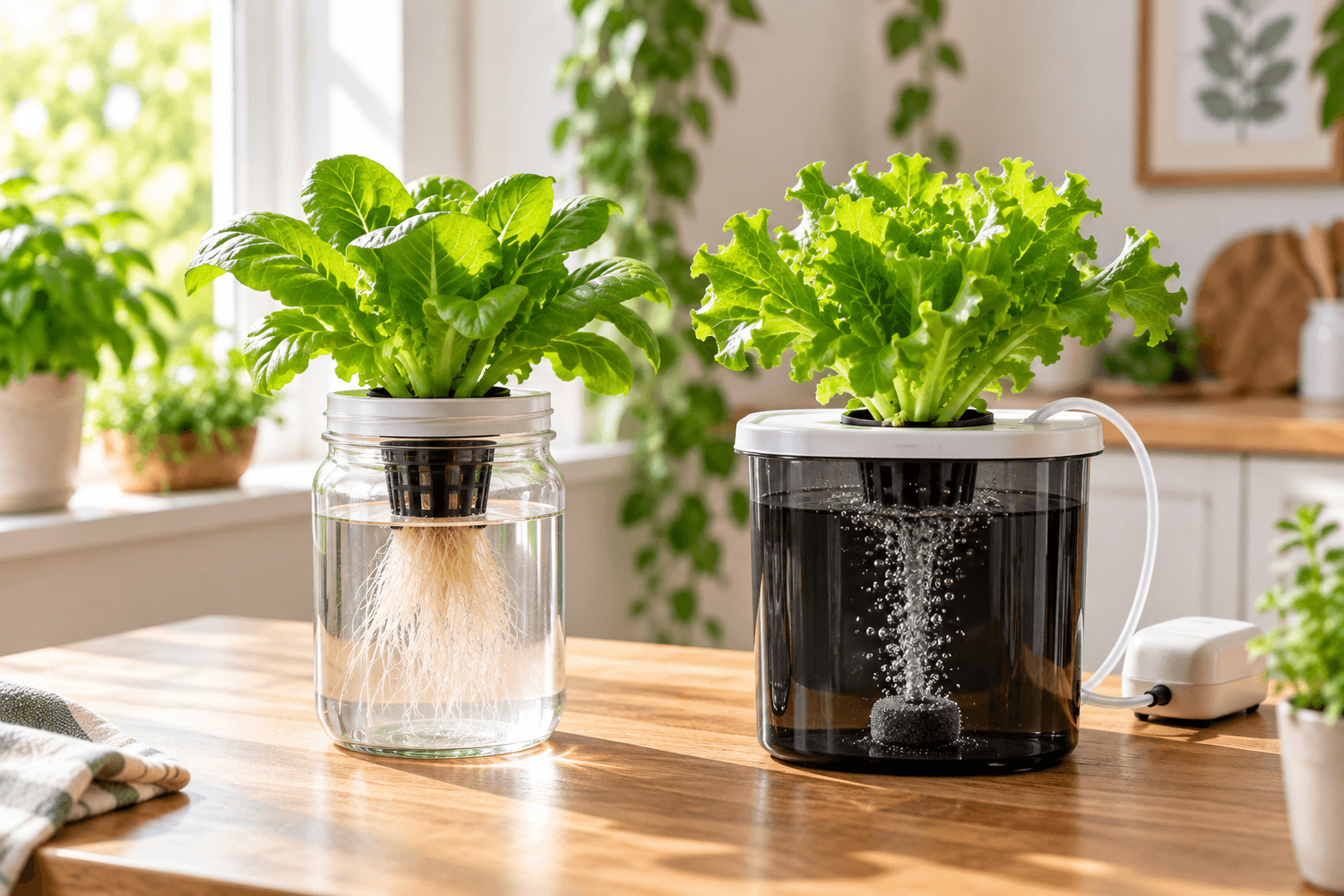 Compare two of the most practical beginner hydroponic systems