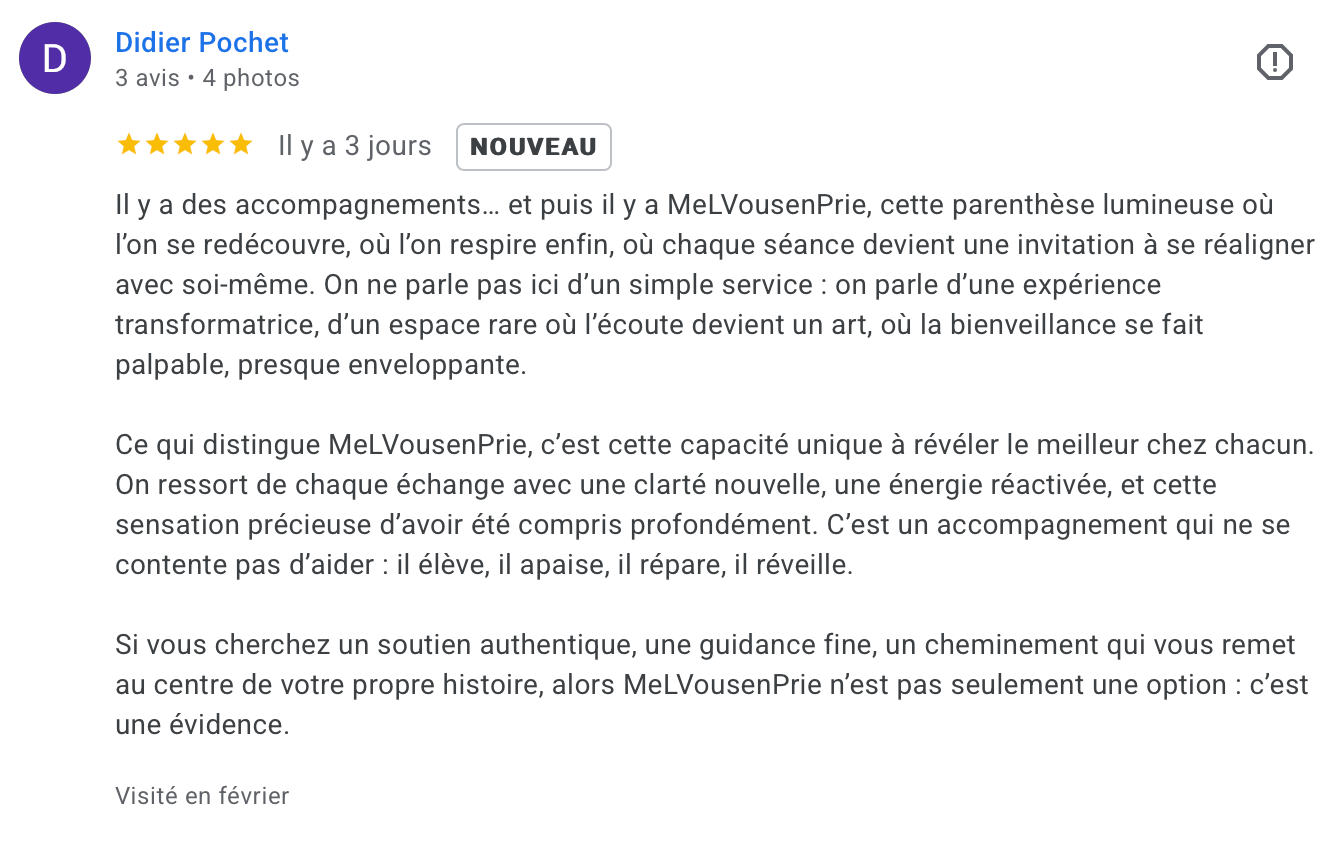 T&eacute;moignage client &mdash; MeL vous en prie