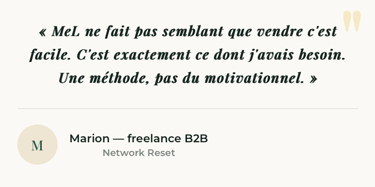 T&eacute;moignage client &mdash; MeL vous en prie
