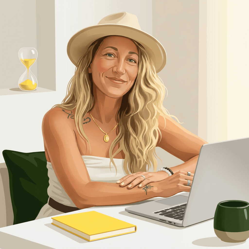 MeL à son bureau