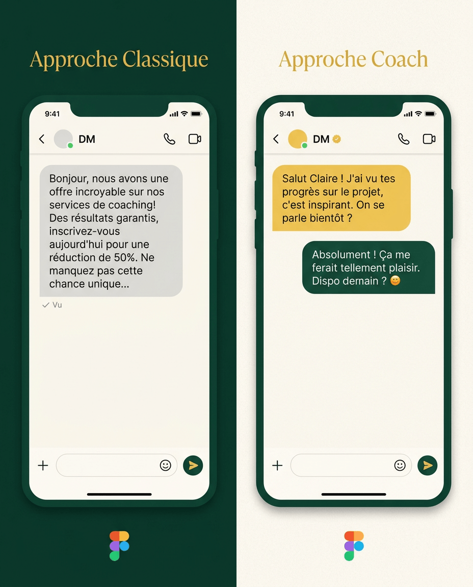 Avant / Apr&egrave;s : le DM ignor&eacute; vs le DM qui r&eacute;pond