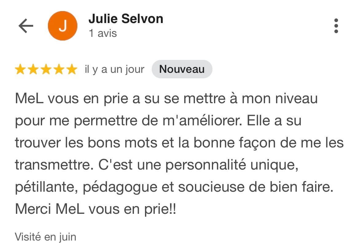 T&eacute;moignage client &mdash; MeL vous en prie