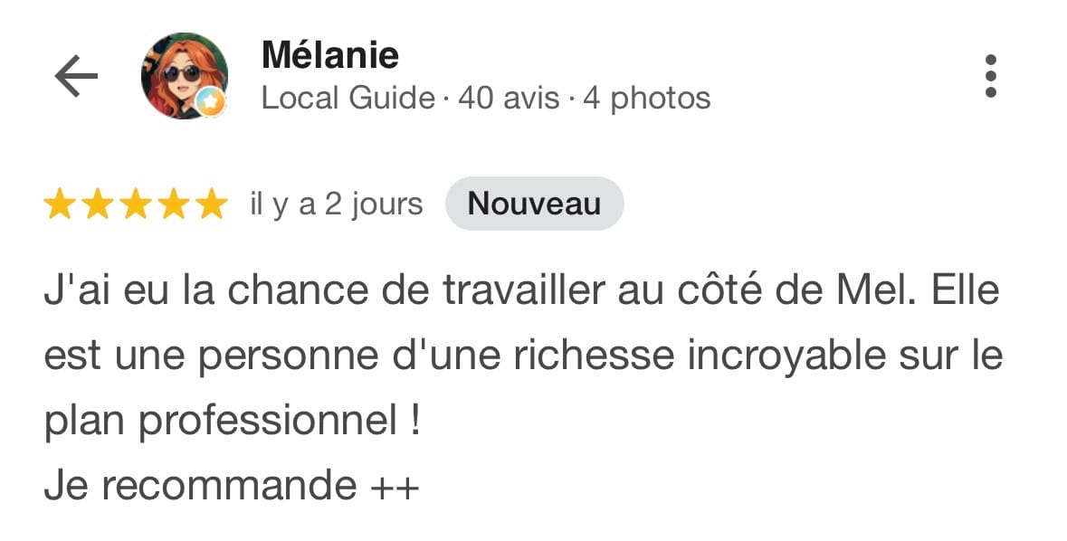 T&eacute;moignage client &mdash; MeL vous en prie