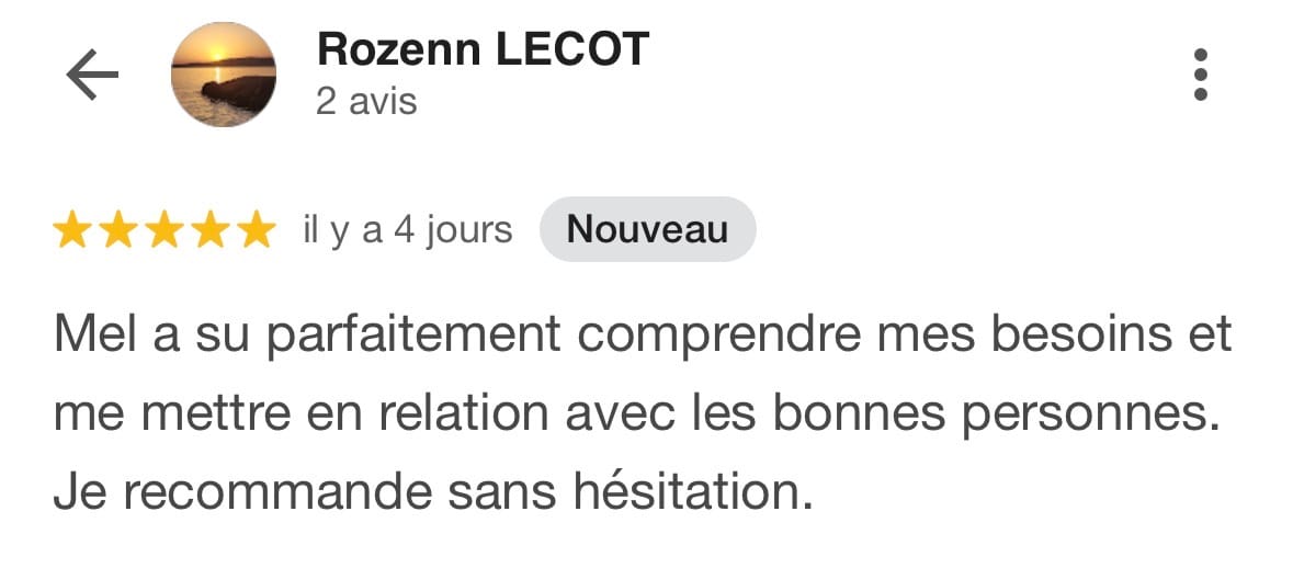 T&eacute;moignage client &mdash; MeL vous en prie