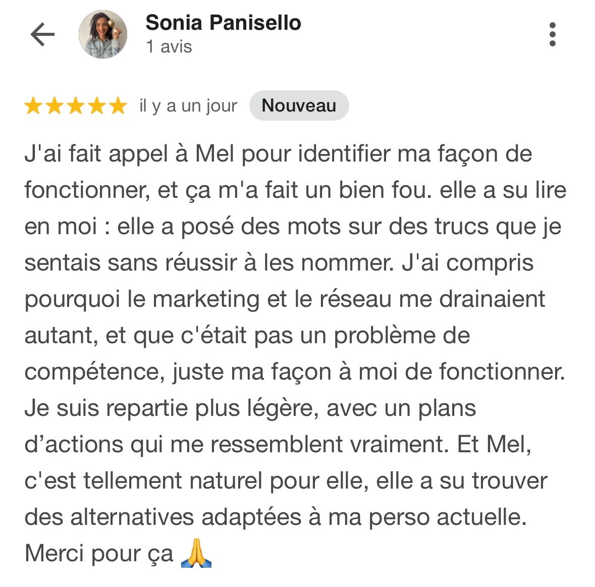 T&eacute;moignage client &mdash; MeL vous en prie