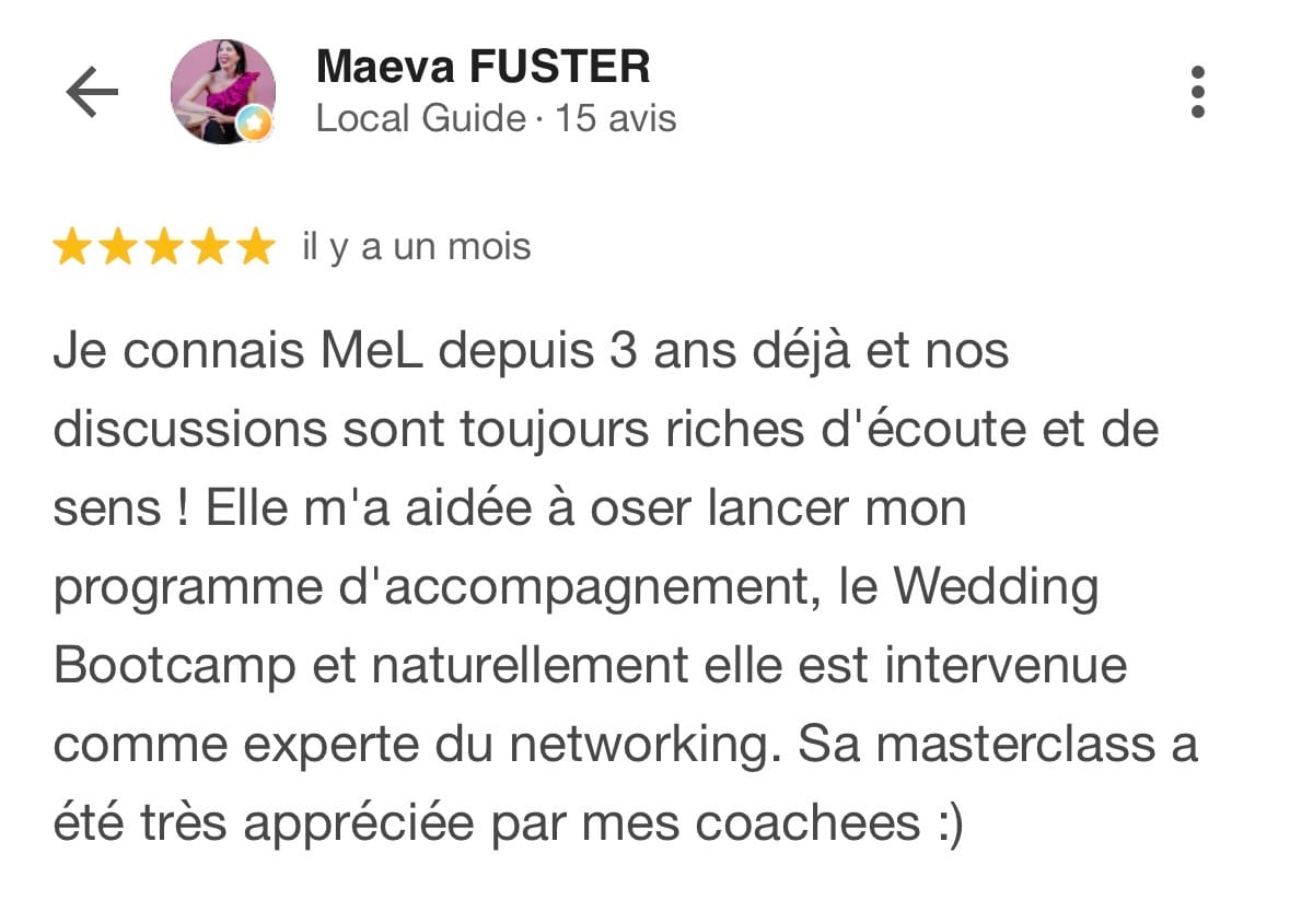 T&eacute;moignage client &mdash; MeL vous en prie
