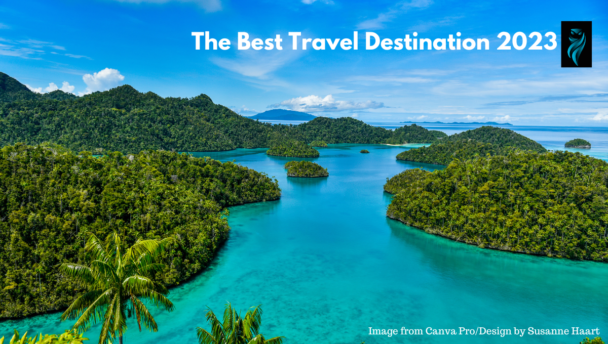 A drone view on tiny islands in Raja Ampat, Indonesia