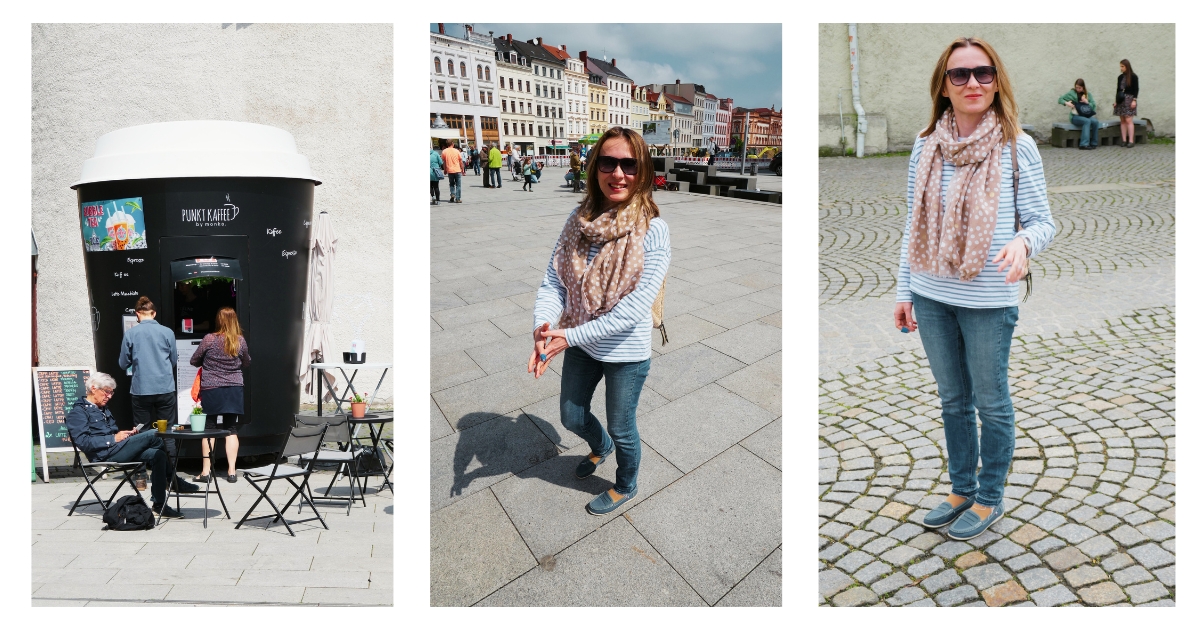 a collage of photos from Goerlitz in Germany