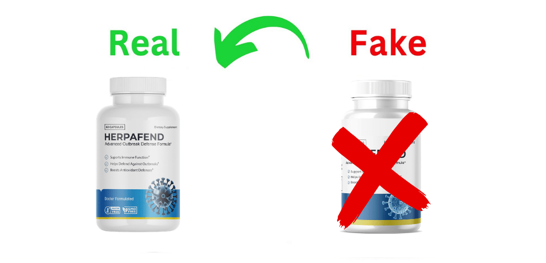 Real vs Fake Herpafend comparison