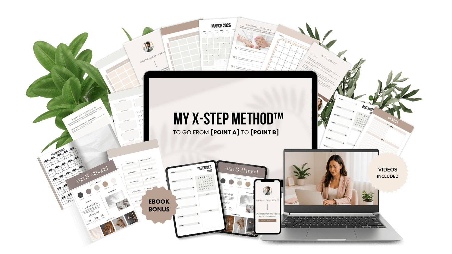 Digital product ideas including planners, journals, trackers, cards, to resell as your own