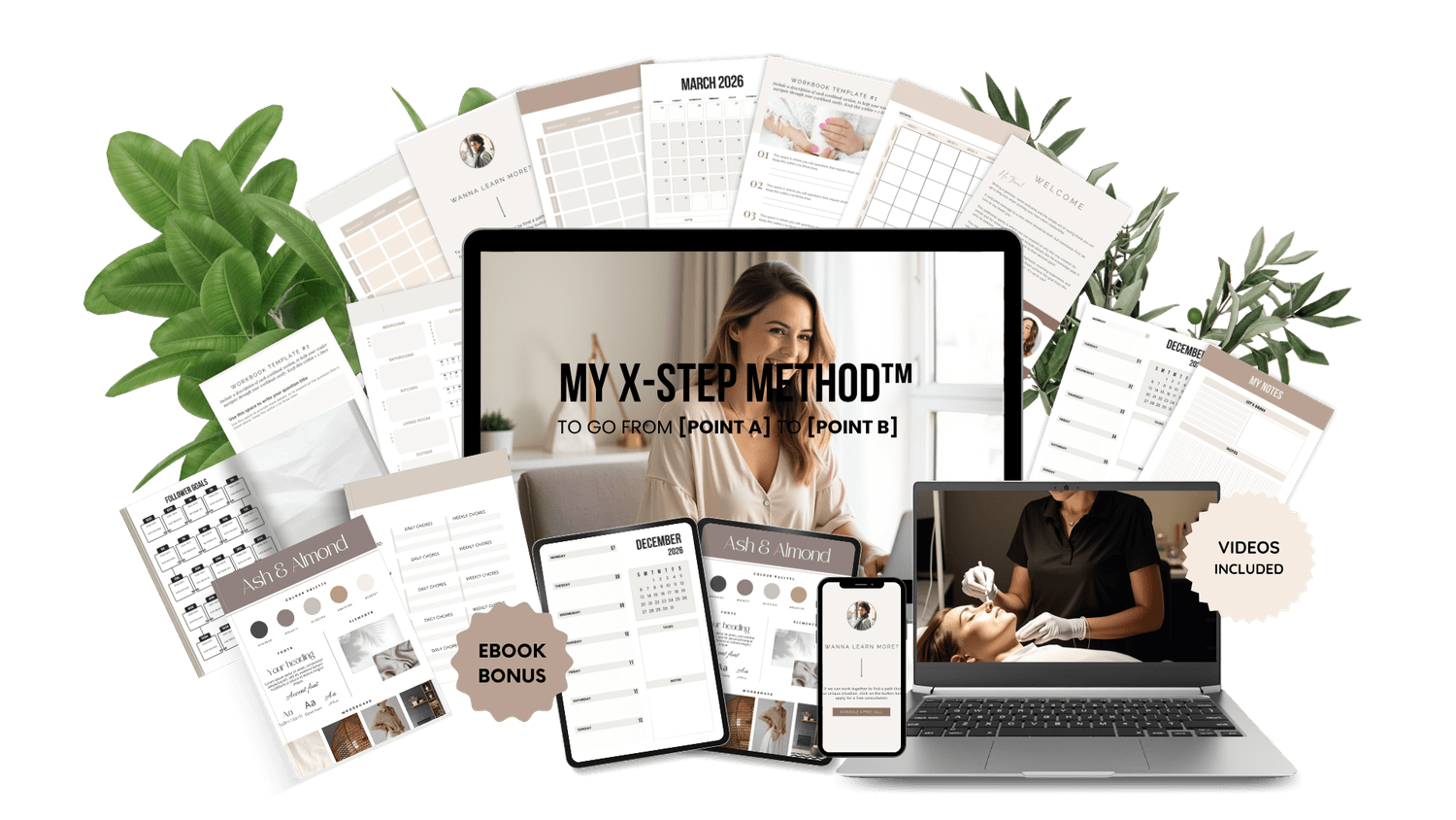 Digital product ideas including planners, journals, trackers, cards, to resell as your own