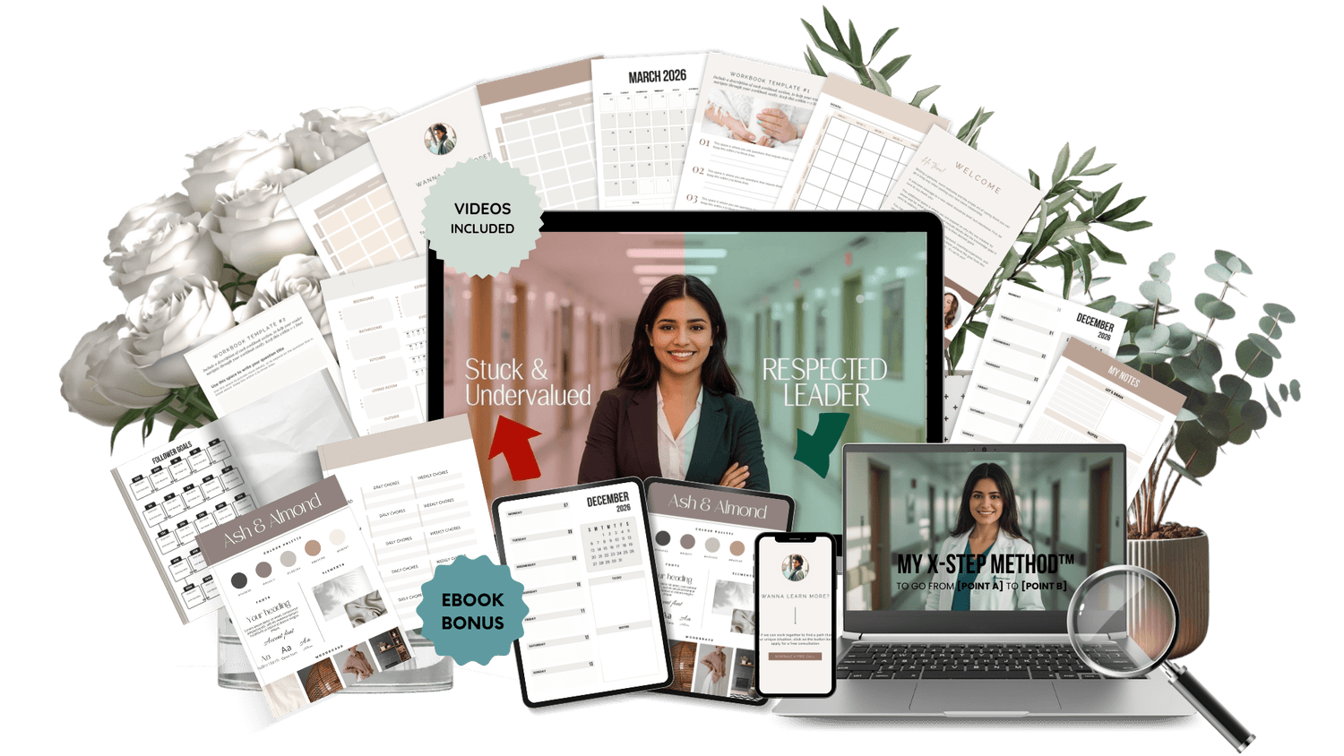Digital product ideas including planners, journals, trackers, cards, to resell as your own