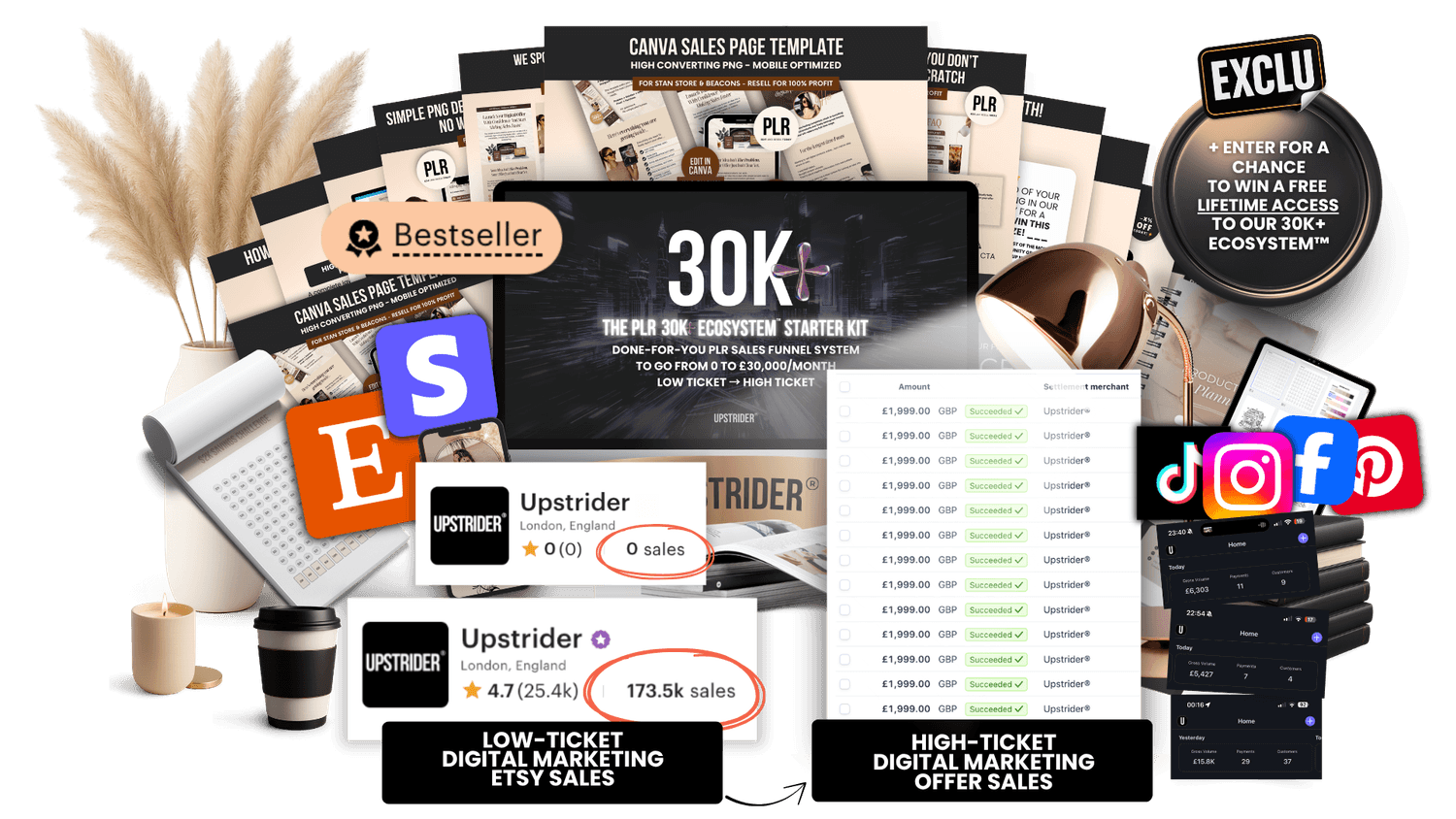 Upstrider’s Etsy Bestseller Listing FREE Starter Kit™ bestseller tools